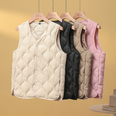 2025新款现货女式轻薄羽绒棉马甲