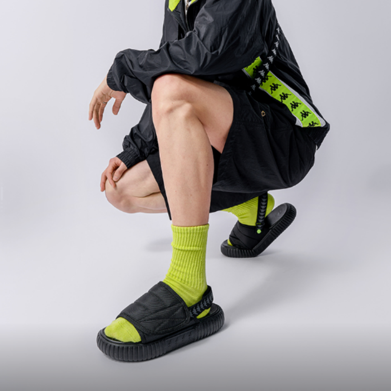 Kappa卡帕男女同款串标凉鞋魔术贴沙滩鞋运动凉鞋 K0DX5LL20-990