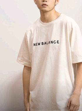 NEW BALANCE夏季联名系列男女休闲运动短袖纯棉T恤5ED26201-IV