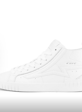 男女同款皮面包裹性防滑耐磨高帮板鞋  K0BW5CC25-012