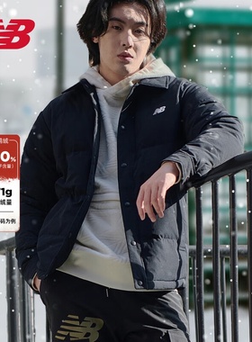 NEW BALANCENB 男士冬季户外翻领保暖运动外套羽绒服NPD42021-BK