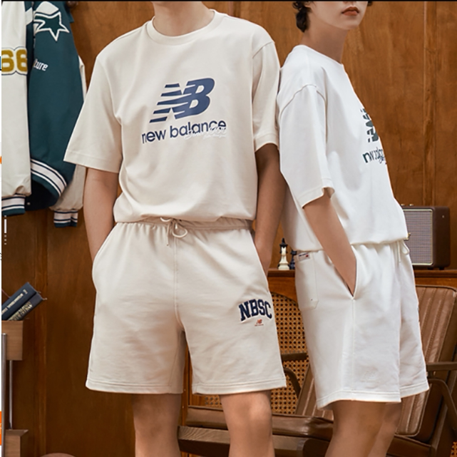 New Balance男女运动休闲短袖T恤5ED25333-CRE