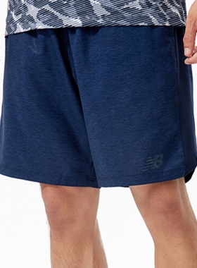 New Balance男子速干透气运动休闲五分裤短裤AMS21015-ECR