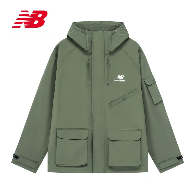 NEW BALANCE 男女款潮流百搭运动休闲连帽夹克外套 AMJ31320-DON