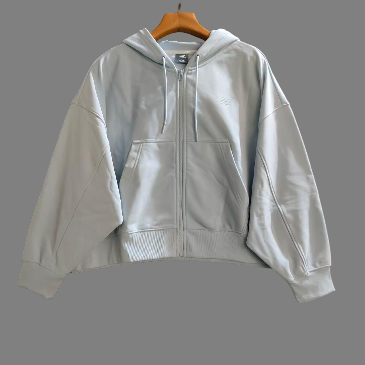 New Balance 女子春秋运动休闲针织连帽外套 蓝色 AWJ41313-QRR