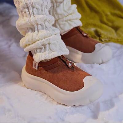 女子增高舒适一脚蹬加绒棉鞋K0F65CC01CD-6421