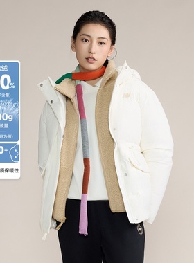 NEW BALANCE 秋冬短款女鸭绒保暖面包羽绒服AWJ43356-CIC