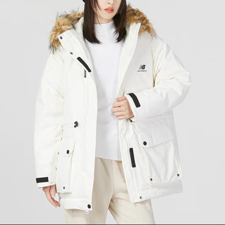 NEW BALANCE NB女休闲防风保暖连帽外套羽绒服AWJ24305-CIC