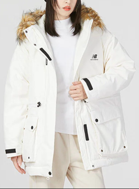 NEW BALANCE NB女休闲防风保暖连帽外套羽绒服AWJ24305-CIC