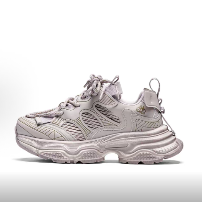 Kappa卡帕女款厚底经典复古透气低帮老爹鞋 K0E25MC62J-6337