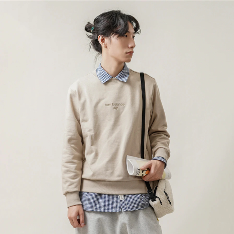New Balance 男女同款复古春季运动休闲卫衣AMT21555-PEB