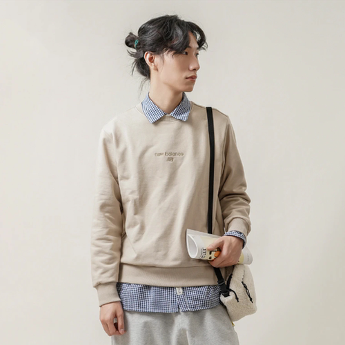 New Balance 男女同款复古春季运动休闲卫衣AMT21555-PEB