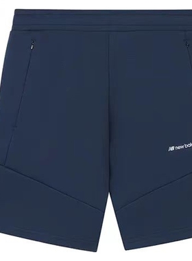 New Balance男款简约休闲舒适透气针织运动短裤 AMS01501-NGO