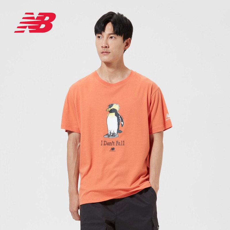 New Balance 夏季男女同款时尚短袖T恤 AMT12340-PKN