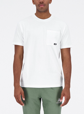 New Balance 男子运动休闲短袖T恤MT31542-WT