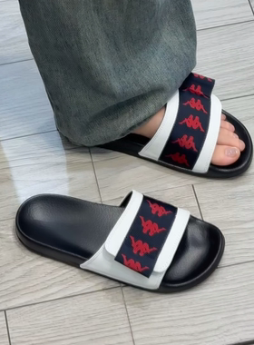 男女简约时尚魔术贴穿拖便捷一字拖鞋 K0FX5LT10-012