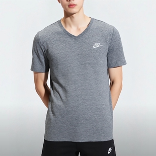 063 Nike耐克男子纯棉透气运动休闲V领短袖 T恤827024