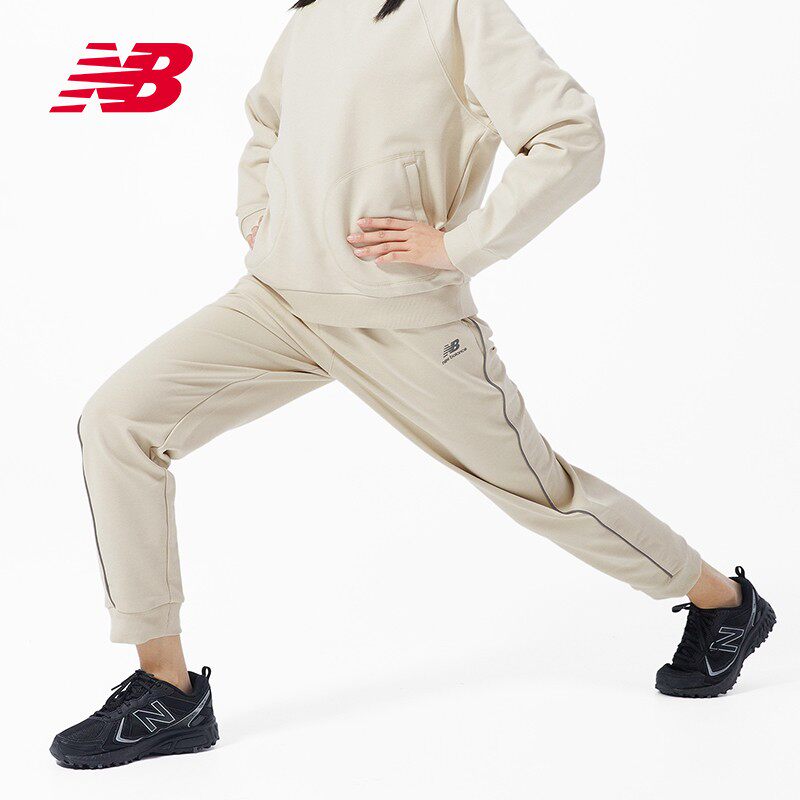 NEW BALANCE 女款休闲时尚潮流运动裤针织长裤 6LC17042-BEI