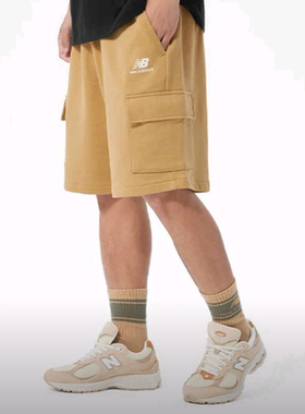 New Balance夏男女运动休闲短裤透气工装短裤AMS32367-BYC