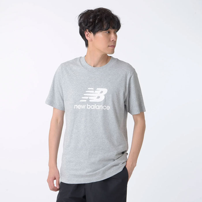NEW BALANCE 男子 健身训练透气圆领纯棉短袖T恤 AMT31541-AG