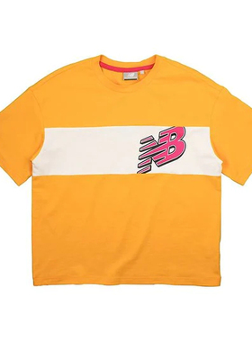 New Balance 运动休闲圆领拼色短袖 NEA23042-YL