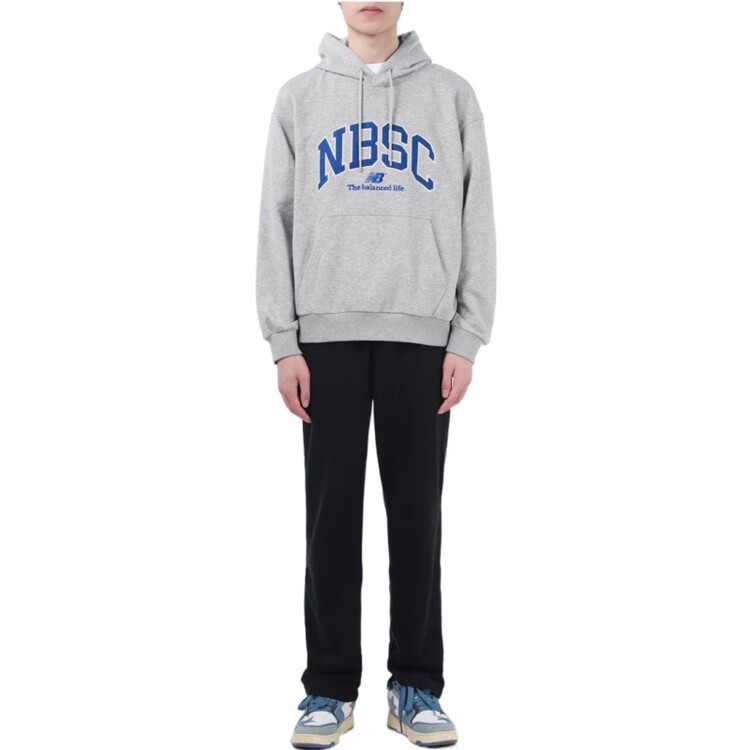New Balance 宽松连帽套头衫男女同款休闲运动卫衣5CC44353-MGR