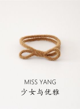 软糯高弹~兔耳朵皮筋皮套头绳发圈女 简约蝴蝶结头饰发绳发饰秋冬