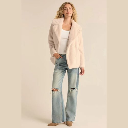 葡萄miki 纽约时髦精 秋冬美单贵货高级感人造破草百搭显瘦外套