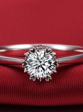 JZ457雪花钻戒情侣对戒