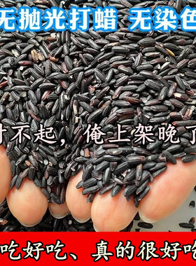 （您可以放心吃的粗粮）农家自种黑米无染色新米黑糙米蒸米饭熬粥