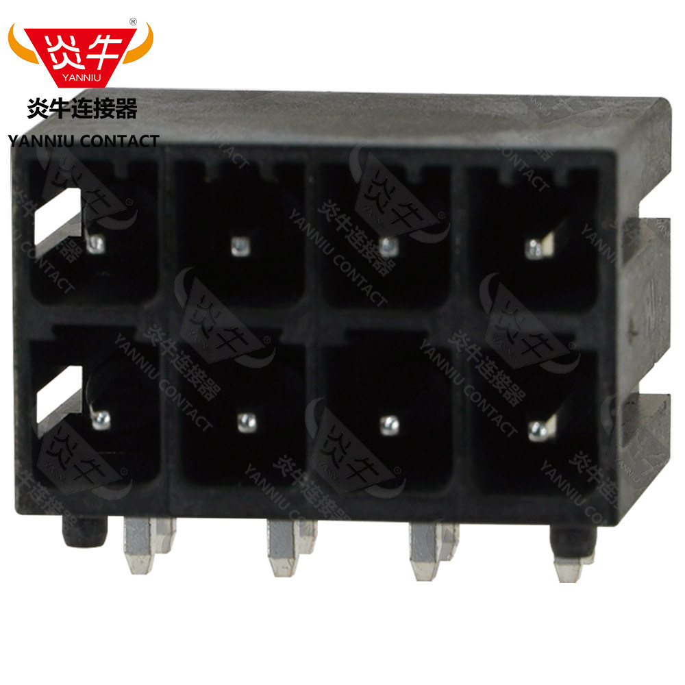 5.08mm炎牛双排双层插拔式弯针PCB凤凰接线端子紧凑型YN2EDGRHC