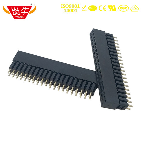 2.0mm排母PC104短针2*20P排座40P插座镀金环保阻燃耐高温进口弹片
