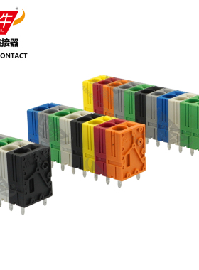 7.5mm炎牛免螺丝弹簧式PCB接线端子YN271V/DG/KF205V/SPT5/ 1-V