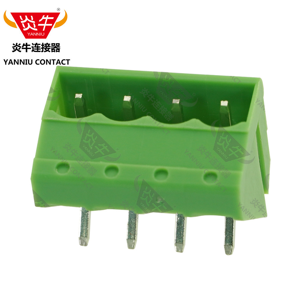 5.08mm炎牛连接器斜面插拔式PCB接线端子YN2EDGLC/KF/SMSTBA2.5-G
