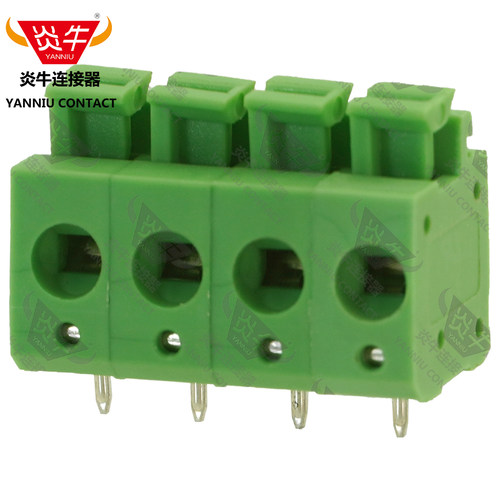 5.0mm炎牛弹簧式PCB接线端子