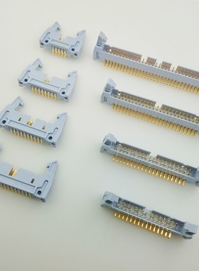 2.54mm台湾正凌精工Nextron带卡扣弯针牛角插座DC2镀金 10P-64P