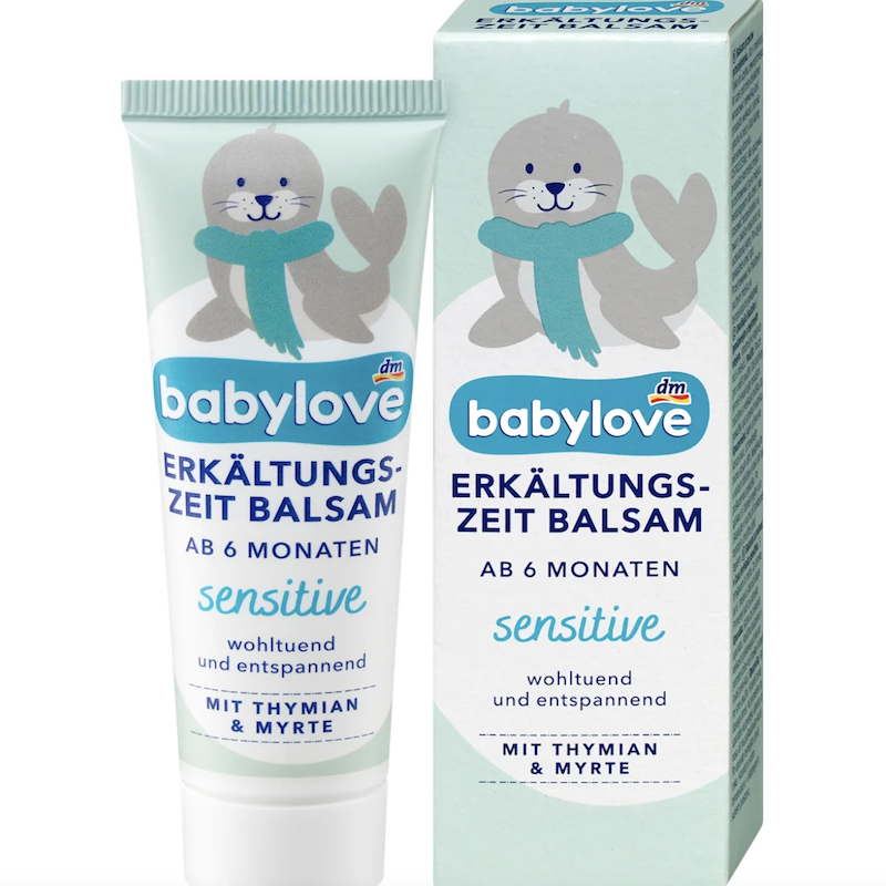 德国直邮babylove婴儿宝宝驱寒护理霜 儿童舒缓按摩膏 百里香精油
