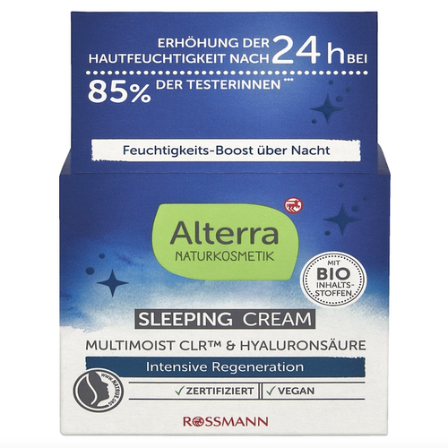 德国直邮 Alterra爱泰拉有机玻尿酸超强补水保湿淡纹睡眠面膜晚霜