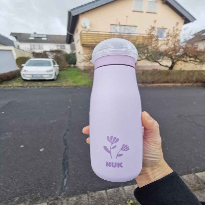 德国直邮 NUK Mini-Me婴儿宝宝儿童不锈钢保温水杯 防漏 9-12个月