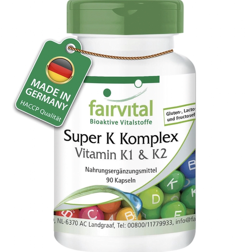 德国直邮 Fairvital Vitamin K Komplex 复合维生素K1 K2 MK4 MK7