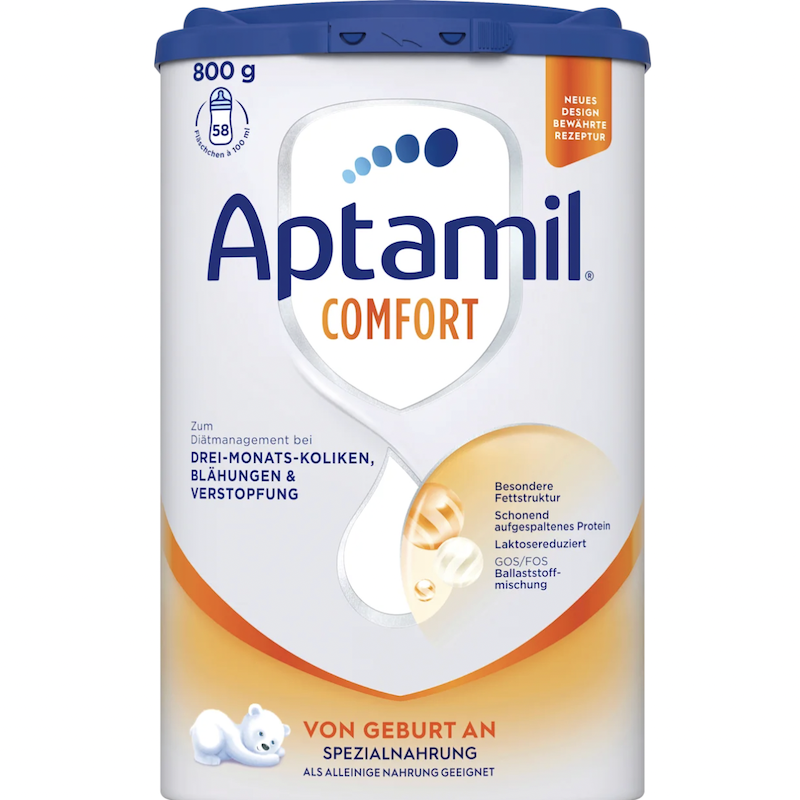 德国直邮 Aptamil Comfort爱他美适度半水解新生儿奶粉低乳糖800g
