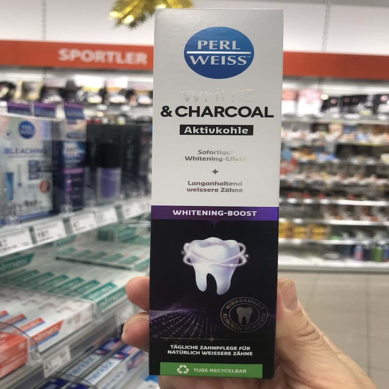 德国直邮Perl weiss活性炭光感白牙膏 护牙龈牙釉质防蛀 清新口气