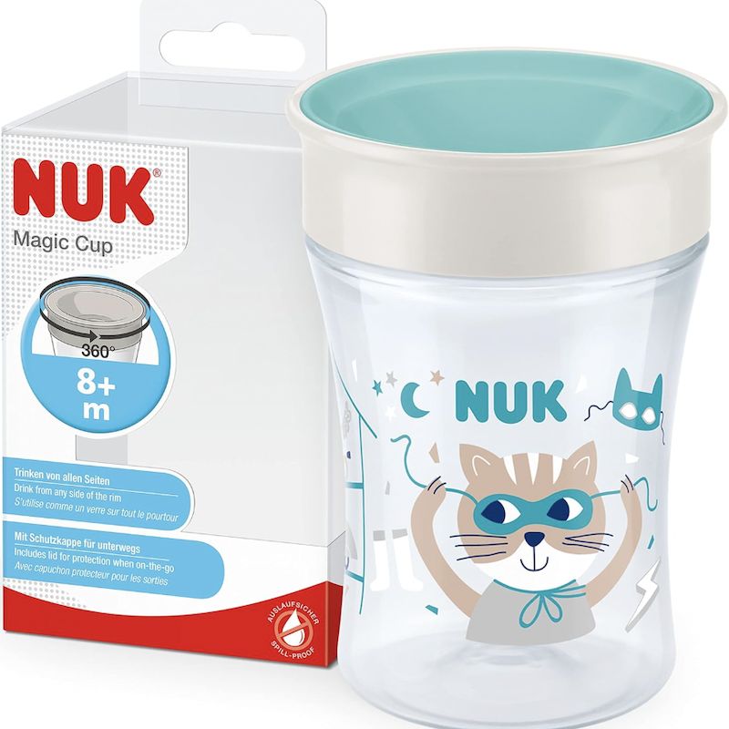 德国直邮 NUK Magic Cup婴儿宝宝魔术杯学饮水杯 防漏230ml 8个月