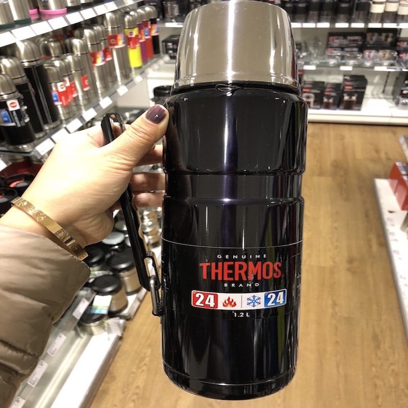 德国直邮Thermos膳魔师18/8不锈钢保温杯水壶大容量户外车载1.2升