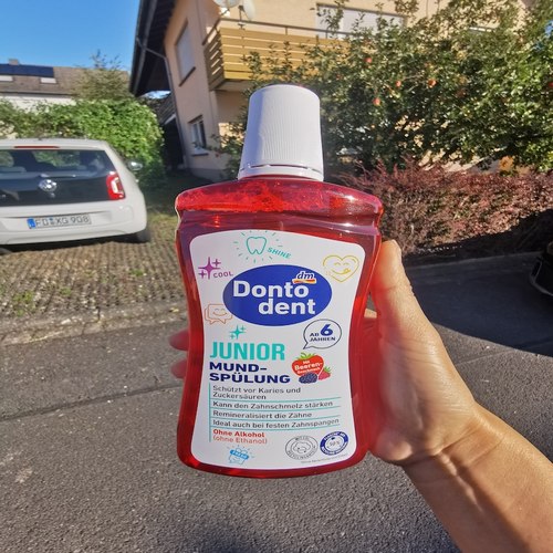 德国直邮Dontodent儿童水果味漱口水 防蛀护龈 再矿化牙齿 无酒精