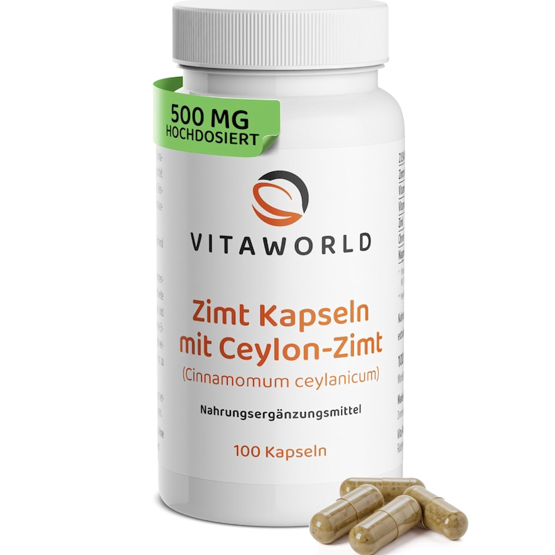 德国直邮 vitaworld Zimt 锡兰肉桂提取胶囊 纯素 无麸质 无乳糖
