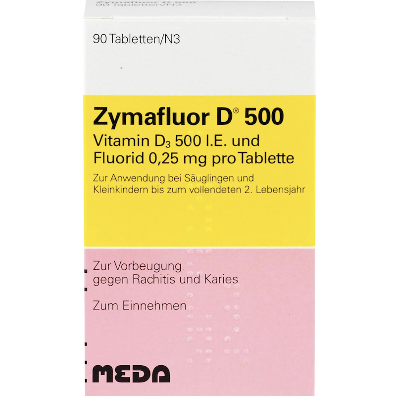 德国直邮 Zymafluor D500 D1000含氟婴儿宝宝儿童维生素VD3补钙片