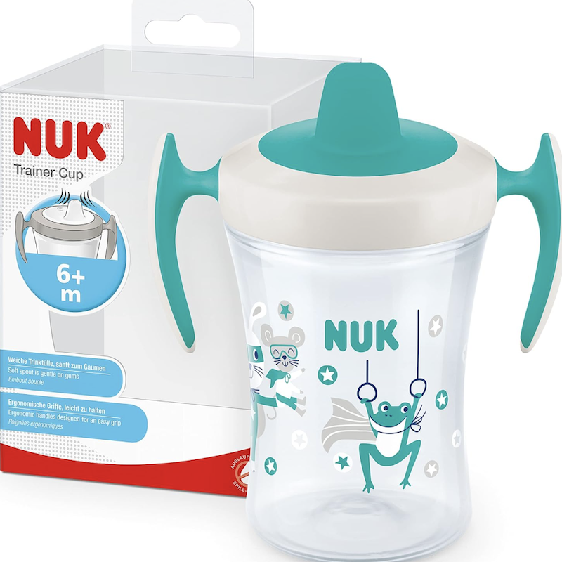 德国直邮NUK Trainer Cup婴儿学饮杯 鸭嘴把手儿童水杯 6个月开始