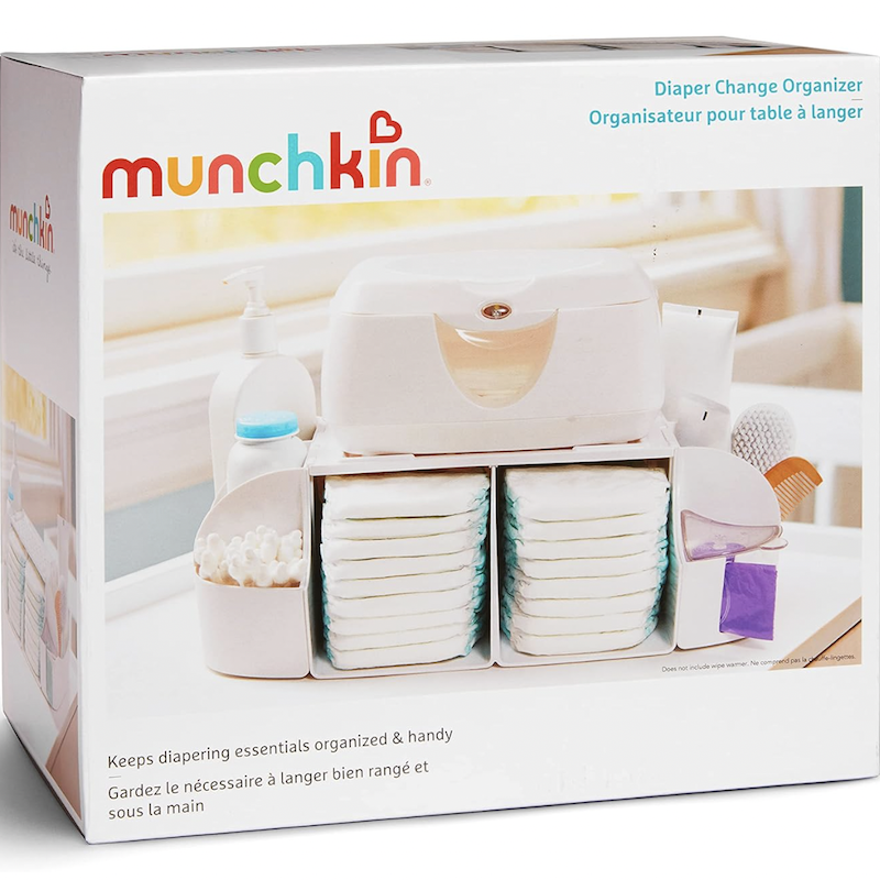德国直邮 Munchkin新生婴儿尿布台收纳盒 宝宝换尿片湿巾整理架