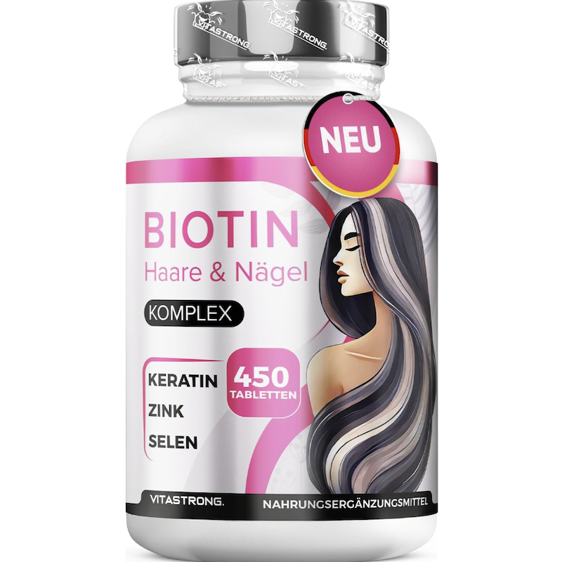 德国直邮 Vitastrong Biotin 生物素片  维生素B7 锌 硒 头发皮肤,保健食品/膳食营养补充食品,口服美容营养品,淘宝优惠券,粉丝福利购,淘宝优惠卷